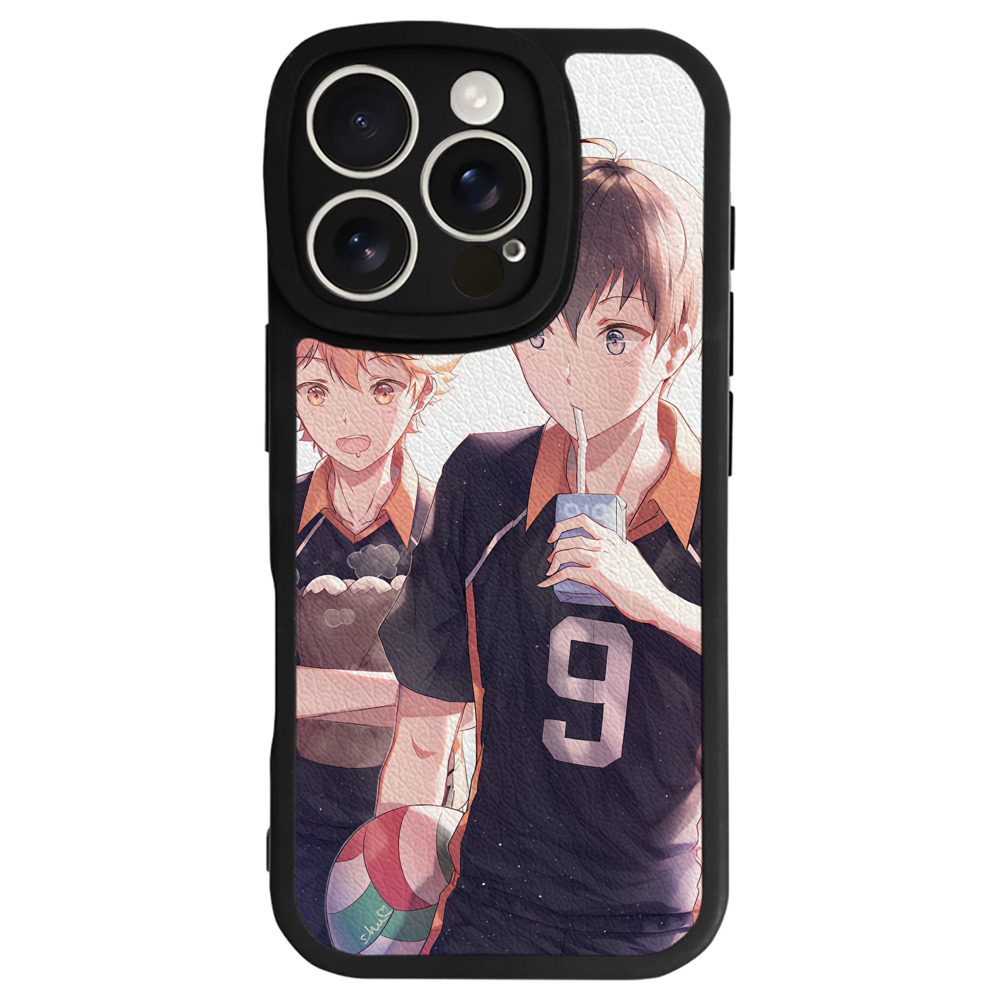 （画像用） ハイキュー!! Haikyu!! 【iPhone 16シリーズ対応】シリコンスマホケース（レザー調） 材質：シリコン
